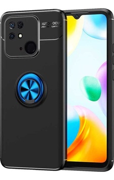 Xiaomi Redmi 10c Kılıf Zore Ravel Silikon Kapak Siyah-Mavi Xiaomi Redmi 10c Kılıf Zore Ravel Silikon Kapak Siyah-Mavi