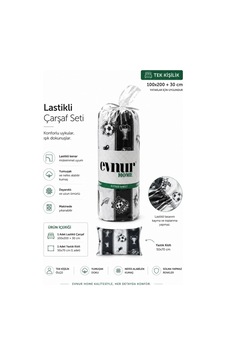 Taraftar Desenli Tek Kişilik Lastikli Çarşaf Seti Çok Renkli Taraftar Desenli Tek Kişilik Lastikli Çarşaf Seti Çok Renkli
