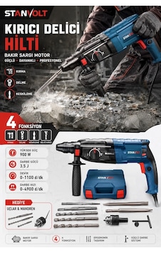 Bakır Sargılı Kırıcı Delici Hilti 4 Fonksiyon Sds Plus Darbeli Matkap Seti Mandren + Keski + Matka Bakır Sargılı Kırıcı Delici Hilti 4 Fonksiyon Sds Plus Darbeli Matkap Seti Mandren + Keski + Matka