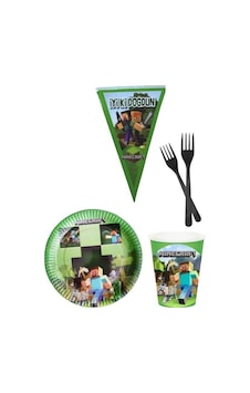 Minecraft 8 Kişilik Erkek Doğum Günü 4 Parçalı Mini Set Erkek Çocuk Minecraft 8 Kişilik Erkek Doğum Günü 4 Parçalı Mini Set Erkek Çocuk