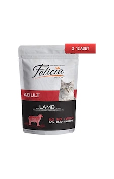 Felicia Kuzulu Tahılsız Pouch Konserve Yetişkin Kedi Maması 12 x 85 G Felicia Kuzulu Tahılsız Pouch Konserve Yetişkin Kedi Maması 12 x 85 G