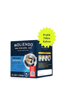 Moliendo Ethiopia Yirgacheffe Pratik Filtre Kahve 10 x 10 G Moliendo Ethiopia Yirgacheffe Pratik Filtre Kahve 10 x 10 G
