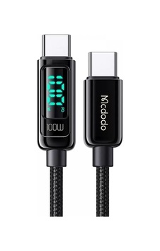 Mcdodo Ca-8820 Type-c To Type-c 100w Pd Dijital Ekranli Data-şarj Kablosu 5a 1.2m, Siyah Sku: Zeus8690010141651 Mcdodo Ca-8820 Type-c To Type-c 100w Pd Dijital Ekranli Data-şarj Kablosu 5a 1.2m, Siyah Sku: Zeus8690010141651