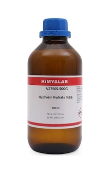 Kimyalab Hidrazin Hidrat %55 Cam Şişe 500 ML Kimyalab Hidrazin Hidrat %55 Cam Şişe 500 ML