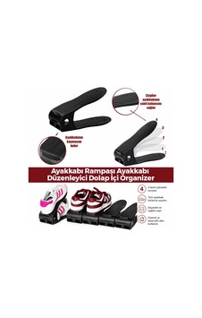 Urve Ur-3631 Ayakkabı Rampası 12x25cm Siyah Plastik - 6'li Paket Diğer