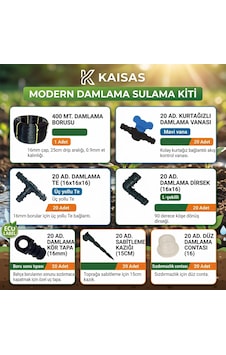 16 Lık Damlama Boru Seti 1 Set 16 Lık Damlama Boru Seti 1 Set