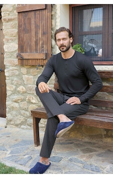 Aydoğan Erkek Civan Patlı Modal Antrasit Pijama Takım 3480 Aydoğan Erkek Civan Patlı Modal Antrasit Pijama Takım 3480