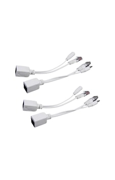 Ethernet Aşırı 4x Güç Pasif Poe Enjektör Splitter Adaptörü Kabloları
