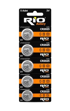 Rio Battery Cr-2025 Lityum Para Pil 3v 5'li Kart Rio Battery Cr-2025 Lityum Para Pil 3v 5'li Kart