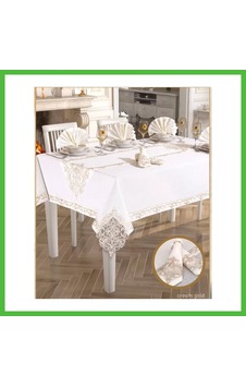 Vaveni 26 Parça Elegant Linen Krem-gold 12 Kişilik Şık Çeyizlik Masa Takımı 160 260 Cm Runner Arz Vaveni 26 Parça Elegant Linen Krem-gold 12 Kişilik Şık Çeyizlik Masa Takımı 160 260 Cm Runner Arz