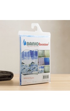 Su İticili Polyester Banyo Perdesi 90x200 Cm Çift Kanat Renkli