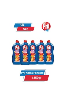 Pril Adana Portakalı Kokulu Sıvı Bulaşık Deterjanı 5 x 1350 G Pril Adana Portakalı Kokulu Sıvı Bulaşık Deterjanı 5 x 1350 G