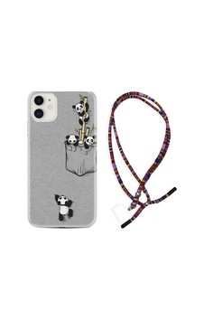 Apple Uyumlu iPhone 11 Kilif Rasta Boyun Askili Pandalar 1798 553060643 Apple Uyumlu iPhone 11 Kilif Rasta Boyun Askili Pandalar 1798 553060643