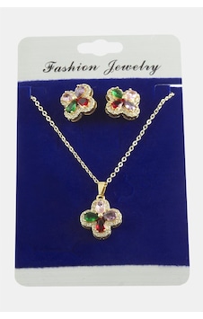 Zenviac456 Çiçek Zirkon Taşlı Set Kolye Zenviac45678 Karışık Renk 1 Zenviac456 Çiçek Zirkon Taşlı Set Kolye Zenviac45678 Karışık Renk 1