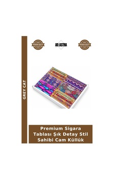 Premium Sigara Tablası Şık Detay Stil Sahibi Cam Küllük