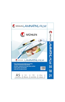 Mühlen Laminasyon Makinesi Filmi 125 Mc A5 1 Paket 100 Adet