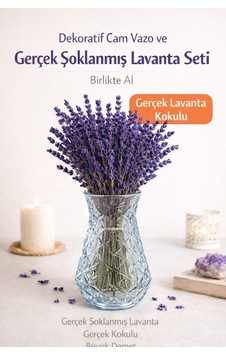 Kesitli Cam Vazo & Gerçek Şoklanmış Lavanta Seti Birlikte Al Seti Diğer Kesitli Cam Vazo & Gerçek Şoklanmış Lavanta Seti Birlikte Al Seti Diğer
