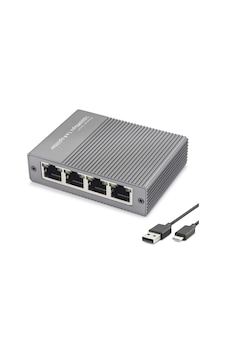 Gigabit Ethernet Switch 5 Port Type C Güç Girişli Gri Hdx1414 Gigabit Ethernet Switch 5 Port Type C Güç Girişli Gri Hdx1414