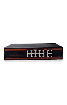 Nova ND1P802LFG 8 Port POE+ 10-100 Mbps 2 Port 10-100-1000 Uplink Switch 150 W Nova ND1P802LFG 8 Port POE+ 10-100 Mbps 2 Port 10-100-1000 Uplink Switch 150 W