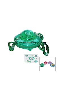 Matara Ufo Modeli Renkli Mika Kristal Suluk Matara Pipetli Taşıma Askılı 550ml Şeffaf