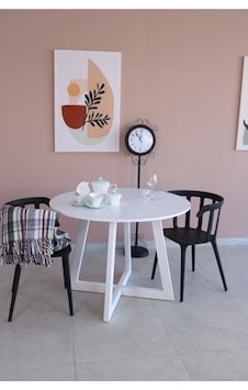 120 CM BEYAZ Yuvarlak Yemek Masası, Modern Mat BEYAZ MDF Yemek M 120 CM BEYAZ Yuvarlak Yemek Masası, Modern Mat BEYAZ MDF Yemek M