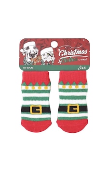 M-pets Chrıstmas Elf Kaymaz Tabanlı Çorap 4lü