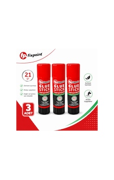 Fixpoint Glue Stick Yapıştırıcı 21 Gr 3 Adet Solvent İçermez Kağıt Karton Okul Ofis Kırtasiye Yapıştırıcısı Fixpoint Glue Stick Yapıştırıcı 21 Gr 3 Adet Solvent İçermez Kağıt Karton Okul Ofis Kırtasiye Yapıştırıcısı