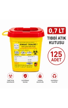 0,7 Lt Tıbbbi Atık Kutusu 125 Adet 0,7 Lt Tıbbbi Atık Kutusu 125 Adet
