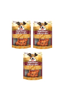 Smartbones Tavuklu Ve Fıstık Ezmeli Mini Kemik 8 Li 128 Gr. X 3 Adet Smartbones Tavuklu Ve Fıstık Ezmeli Mini Kemik 8 Li 128 Gr. X 3 Adet