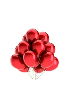 Metalik Kırmızı Balon  Metalik Balon 10'lu Paket