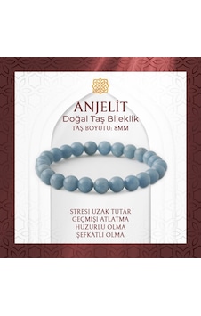 Saff Doğaltaş Anjelit 8 MM Doğal Taş Bileklik Çok Renkli Saff Doğaltaş Anjelit 8 MM Doğal Taş Bileklik Çok Renkli