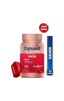 Dynavit Gummies Iron 60 Çiğnenebilir Form - Aile Boyu Kullanım Demir - Enerji Dynavit Gummies Iron 60 Çiğnenebilir Form - Aile Boyu Kullanım Demir - Enerji