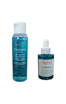 Avene Cleanance Aha Exfoliating Serum 30 ML + Yağlı ve Akneli Ciltler için Matlaştırıcı Temizleme Jeli 100 ML Avene Cleanance Aha Exfoliating Serum 30 ML + Yağlı ve Akneli Ciltler için Matlaştırıcı Temizleme Jeli 100 ML