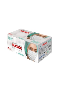 Lastikli Cerrahi Maske 3 Katlı Telli Beyaz Lastikli Cerrahi Maske 3 Katlı Telli Beyaz
