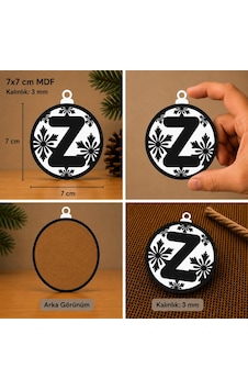 Z Harf Yılbaşı Süsü Mdf Çam Ağacı Desenli Asılabilir Dekor 7x7 Cm Z Harf Yılbaşı Süsü Mdf Çam Ağacı Desenli Asılabilir Dekor 7x7 Cm
