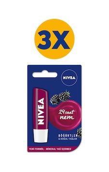 Nivea Dudak Kremi Böğürtlen 3 x 4.8 G Nivea Dudak Kremi Böğürtlen 3 x 4.8 G
