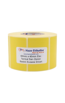 Hazır Etiketler , Hazır Al Hızlı Al İlaç Tarif Etiketi Eko Termal 60mm X 40mm Ruloda 1000 Adet 40mm Hazır Etiketler , Hazır Al Hızlı Al İlaç Tarif Etiketi Eko Termal 60mm X 40mm Ruloda 1000 Adet 40mm