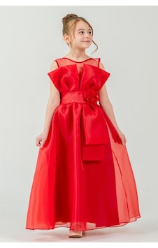 Mnk Baby & Kids Kız Çocuk Organze Tül Çiçek Ve Fiyonk Detaylı Gipe Sırtlı Prenses Abiye Elbise M00800 Kırmızı Mnk Baby & Kids Kız Çocuk Organze Tül Çiçek Ve Fiyonk Detaylı Gipe Sırtlı Prenses Abiye Elbise M00800 Kırmızı