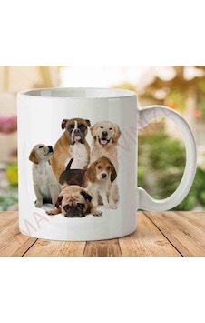 Köpekler Kupa Bardak Çok Renkli Köpekler Kupa Bardak Çok Renkli