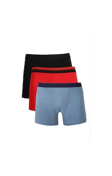 Akbeniz Erkek Penye 3'Lü Boxer 40101-Çok Renkli Akbeniz Erkek Penye 3'Lü Boxer 40101-Çok Renkli