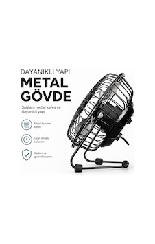 Bşkvirgo Usb Şarjlı Metal Mini Masaüstü Fan 14.5x7.5x15 Cm Bsk2026 Bşkvirgo Usb Şarjlı Metal Mini Masaüstü Fan 14.5x7.5x15 Cm Bsk2026