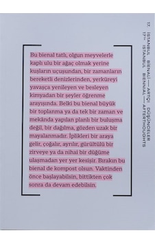 17. İstanbul Bienali - Artçı Düşünceler- İstanbul Kültür ve Sanat Vakfı