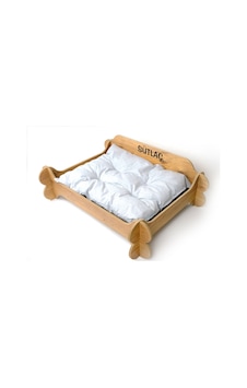 Ahşap Kedi & Köpek Yatağı - Minderli - Özel İsim Baskılı - Mdf - 61cm 47cm Ahşap Kedi & Köpek Yatağı - Minderli - Özel İsim Baskılı - Mdf - 61cm 47cm
