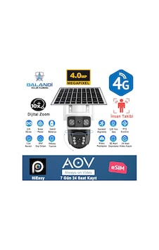 Balandı Pro-8200gıp 4mp 2 Kameralı 4g Aov Esım Solar Kamera, Hıeasy Yazılım Balandı Pro-8200gıp 4mp 2 Kameralı 4g Aov Esım Solar Kamera, Hıeasy Yazılım