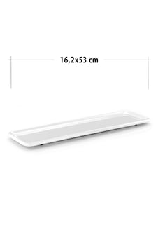 Uzun Kayık Servis Tabağı 53 Cm 2 Adet Beyaz Uzun Kayık Servis Tabağı 53 Cm 2 Adet Beyaz