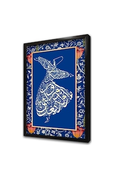 Semazen Koyu Mavi Çerçeveli Mdf Tablo-172188 Semazen Koyu Mavi Çerçeveli Mdf Tablo-172188