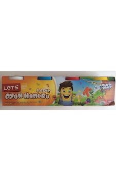 Oyun Hamuru 4 Renk Let's Marka Canlı Renkler 600 G Oyun Hamuru 4 Renk Let's Marka Canlı Renkler 600 G