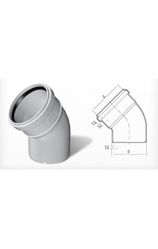 Fırat Pvc Dublex Açık Dirsek 45 1 Adet 50mm Fırat Pvc Dublex Açık Dirsek 45 1 Adet 50mm