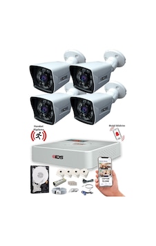 Ids - 4 Kameralı 1080p Fullhd 5mp Sony Lensli Kamera Seti - A1546