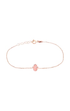 Cosar Silver 925 Ayar Zirkon Taşlı Hamsa Kolye Rose